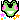A pixelated frog jumping up and down.